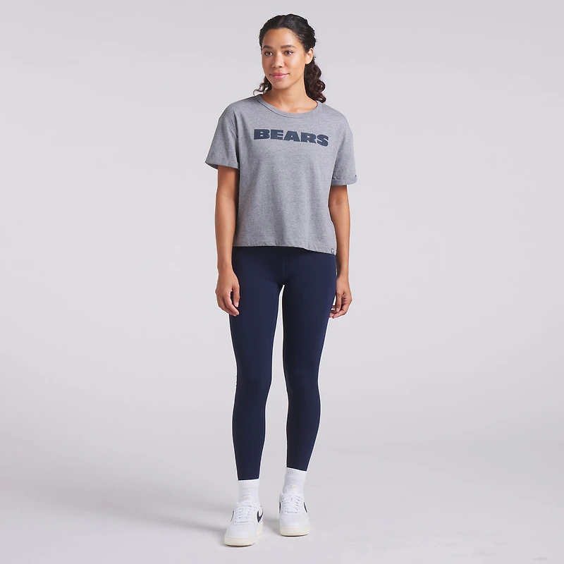 T-shirt boxy tri-blend gris chiné Fanatics pour femme des Chicago Bears