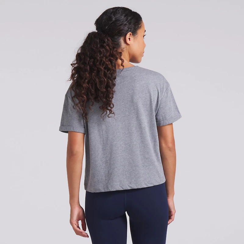 T-shirt boxy tri-blend gris chiné Fanatics pour femme des Chicago Bears