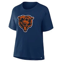 T-shirt Fanatics bleu marine pour femmes, collection Essential Legacy des Chicago Bears