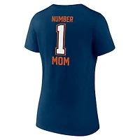 T-shirt à col en V pour la fête des mères Chicago Bears Fanatics femmes, bleu marine