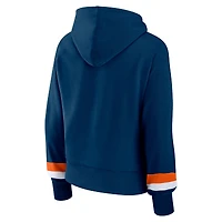 Sweat à capuche Fanatics Navy Chicago Bears Over Under pour femmes