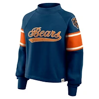 Pull surdimensionné à col montant Fanatics Navy Chicago Bears pour femme