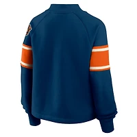 Pull surdimensionné à col montant Fanatics Navy Chicago Bears pour femme