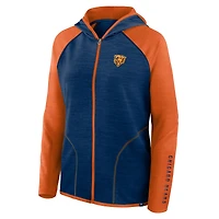 Sweat à capuche zippé taille plus pour femme Fanatics Navy Chicago Bears