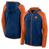 Sweat à capuche zippé taille plus pour femme Fanatics Navy Chicago Bears