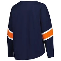 T-shirt Fanatics bleu marine pour femme, manches 3/4, col rond, grande taille, Chicago Bears, Redzone