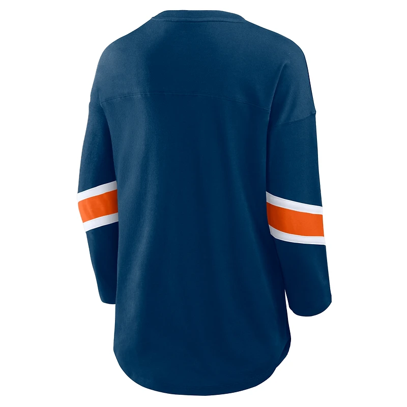 Women's Fanatics  Navy Chicago Bears Redzone 3/4-Sleeve T-Shirt