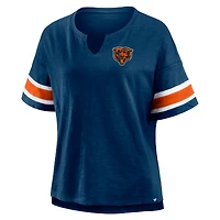 T-shirt Fanatics bleu marine pour femme, motif Redzone Curl Route des Chicago Bears