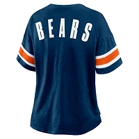T-shirt Fanatics bleu marine pour femme, motif Redzone Curl Route des Chicago Bears