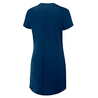 Robe t-shirt drapée froncée Fanatics bleu marine pour femme des Chicago Bears