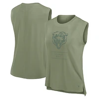 Débardeur Fanatics Olive Chicago Bears Studio Embrace pour femme