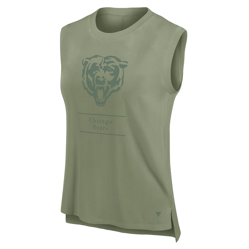 Débardeur Fanatics Olive Chicago Bears Studio Embrace pour femme