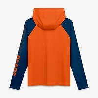 Women's Fanatics Orange/Navy Chicago Bears Cornerback Blitz​ Raglan Full-Zip Hoodie