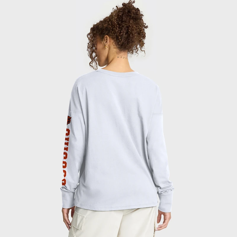 T-shirt à manches longues Fanatics blanc pour femme
