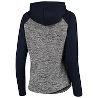Women's G-III 4Her by Carl Banks Heathered Gray/Navy Chicago Bears Championship Ring Pullover Hoodie