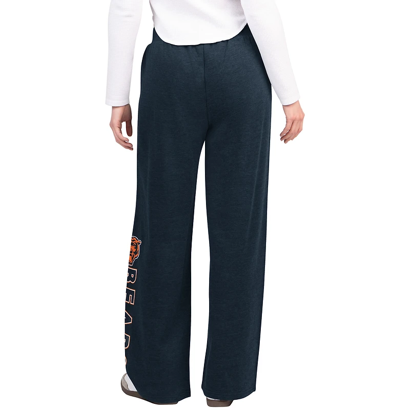 Pantalon de survêtement à jambe large G-III 4Her by Carl Banks bleu marine pour femme, motif Chicago Bears Field
