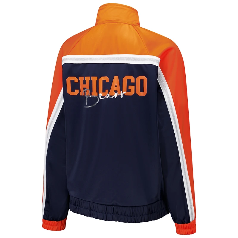 Women's G-III 4Her by Carl Banks Navy Chicago Bears Post Game Full-Zip Track Jacket