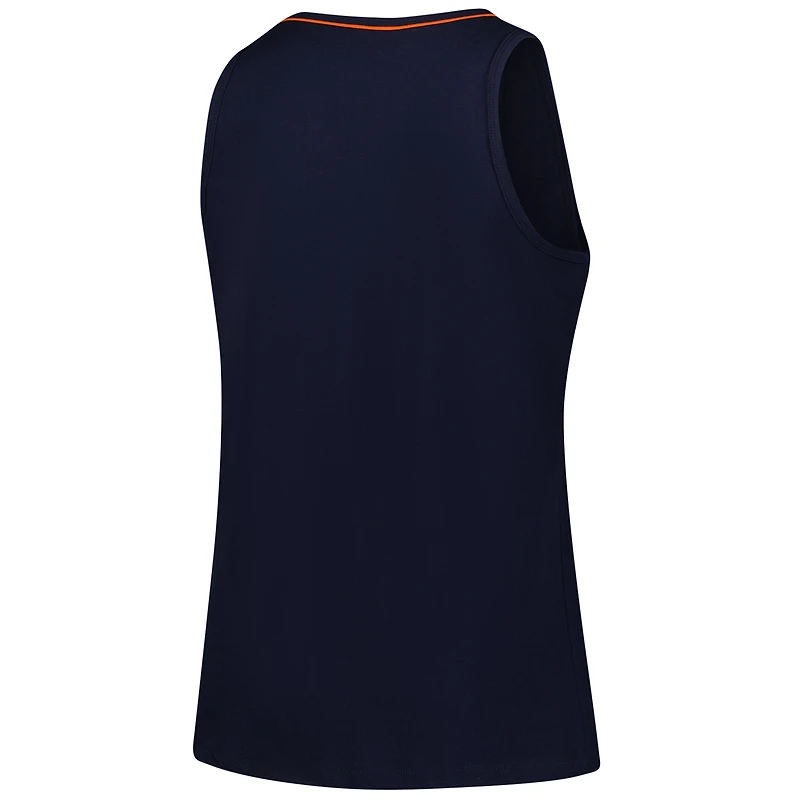 Débardeur à col en V Stellar Win pour femme, bleu marine, logo athlétique, grande taille, des Chicago Bears
