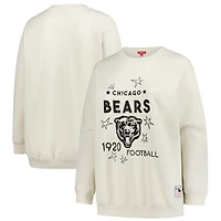 Women's Mitchell & Ness Cream Chicago Bears Plus Shooting Star Sweatshirt