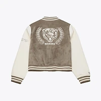 Women's Mitchell & Ness  Tan Chicago Bears Full-Snap Varsity Jacket