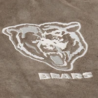 Veste universitaire Mitchell & Ness beige Chicago Bears pour femme, à boutons-pression.