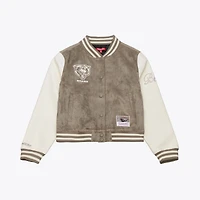 Women's Mitchell & Ness  Tan Chicago Bears Full-Snap Varsity Jacket