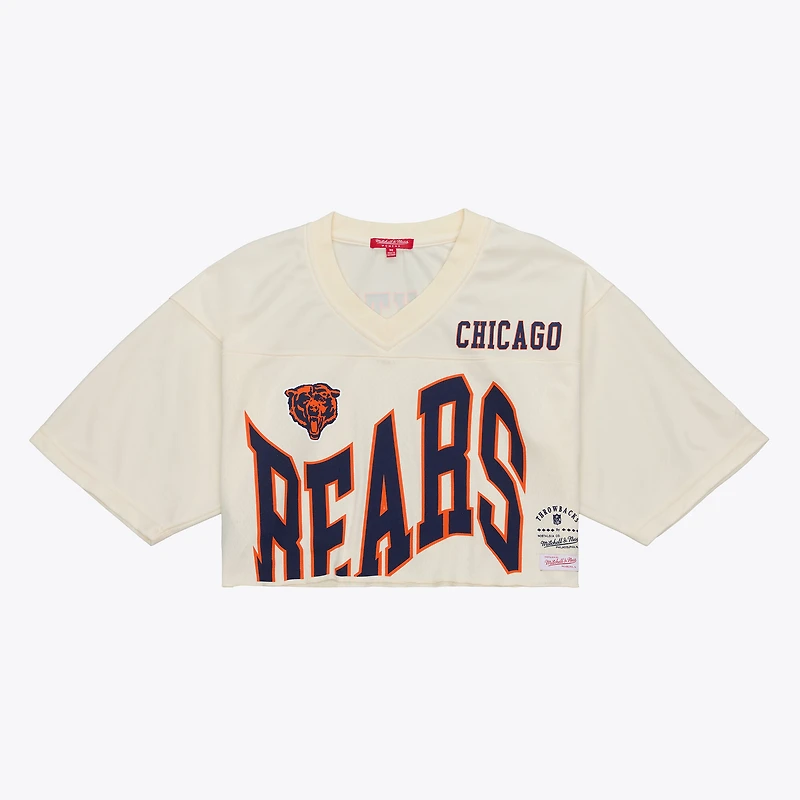 Maillot court Mitchell & Ness Walter Payton crème pour femme, Chicago Bears, joueur retraité