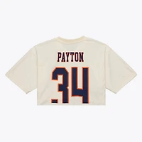 Women's Mitchell & Ness Walter Payton Cream Chicago Bears Retired Player Cropped Fashion Jersey