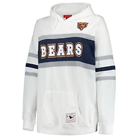Sweat à capuche rétro Mitchell & Ness blanc pour femme, grande taille