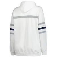 Sweat à capuche rétro Mitchell & Ness blanc pour femme, grande taille