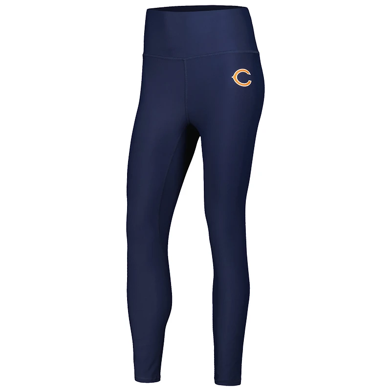 Women's Navy Chicago Bears Leggings & Midi Bra Set