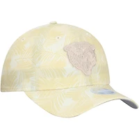 Casquette ajustable New Era Chicago Bears Frond 9TWENTY pour femme, couleur crème