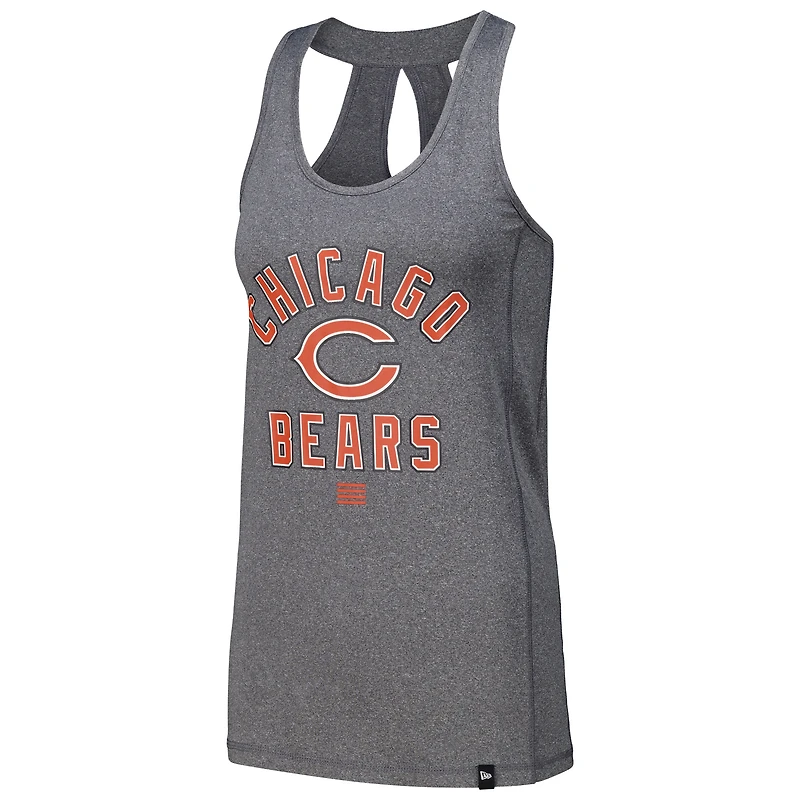 Débardeur New Era gris chiné pour femme des Chicago Bears 2024 NFL Training Camp