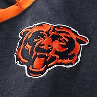 Women's New Era Navy Chicago Bears Plus Throwback Lace-Up Long Sleeve T-Shirt