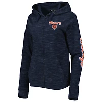 Women's New Era Navy Chicago Bears Reverse Full-Zip Hoodie
