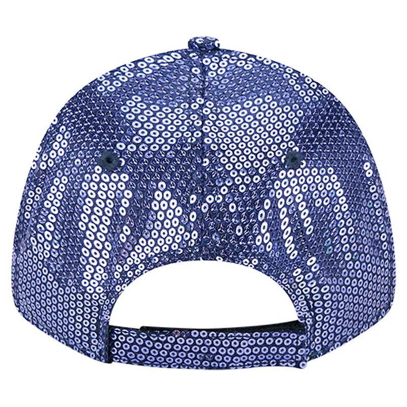 Casquette ajustable 9FORTY à paillettes bleu marine pour femme New Era Chicago Bears