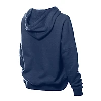 Sweat à capuche boxy rétro bleu marine Chicago Bears New Era pour femme