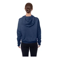 Sweat à capuche boxy rétro bleu marine Chicago Bears New Era pour femme