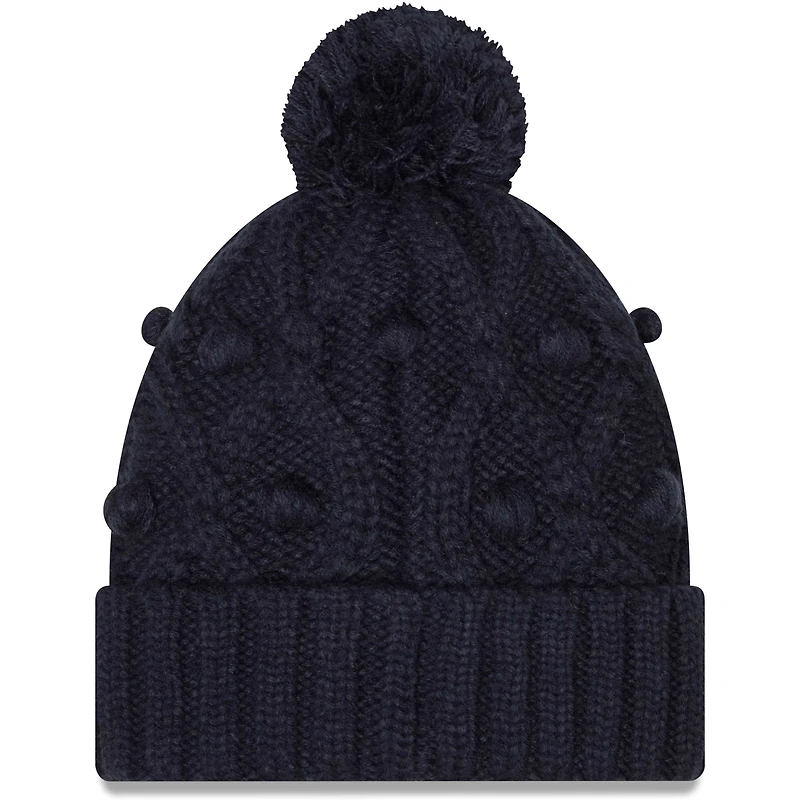Women's New Era Navy Chicago Bears Toasty Cuffed Pom Knit - Hat