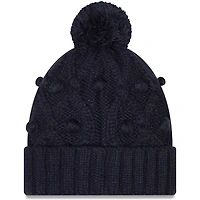 Women's New Era Navy Chicago Bears Toasty Cuffed Pom Knit - Hat
