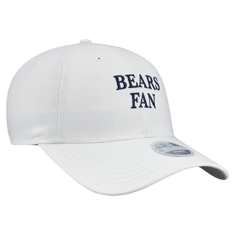Women's New Era White Chicago Bears Team Fan 9TWENTY Adjustable Hat