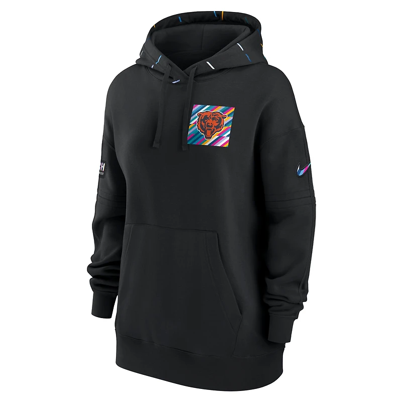 Women's Nike Black Chicago Bears 2023 NFL Crucial Catch Club Pullover Hoodie