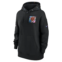 Women's Nike Black Chicago Bears 2023 NFL Crucial Catch Club Pullover Hoodie