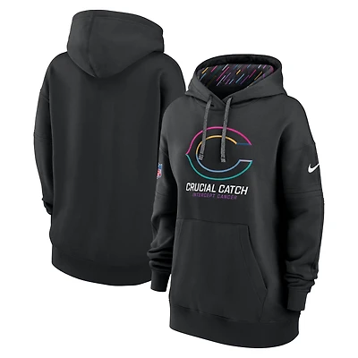 Women's Nike Black Chicago Bears 2024 NFL Crucial Catch Club Pullover Hoodie