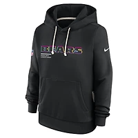 Women's Nike Black Chicago Bears 2025 NFL Crucial Catch Sideline Standard Issue Dri-FIT Hoodie
