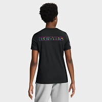 T-shirt Nike noir Chicago Bears 2025 NFL Crucial Catch Tri-Blend Dri-FIT pour femme