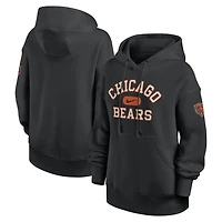 Sweat à capuche oversize Nike Chicago Bears Legacy Phoenix noir pour femme