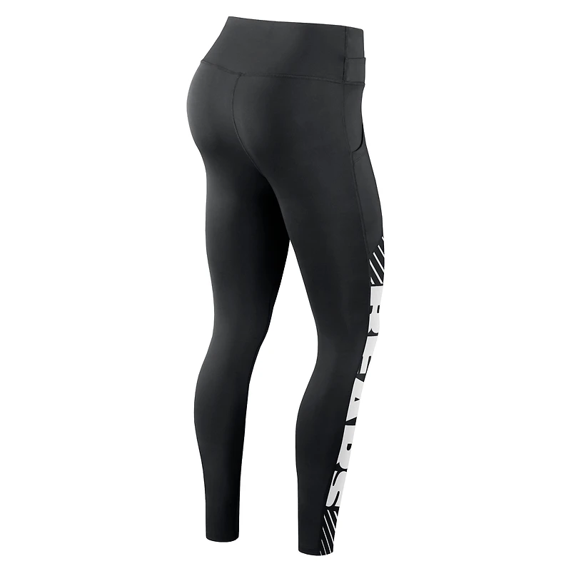 Legging croisé Nike Chicago Bears Yard Line pour femme, noir
