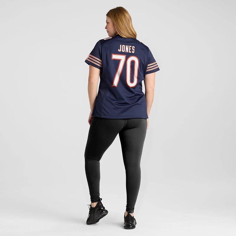 Women's Nike Braxton Jones Navy Chicago Bears Game Player Jersey