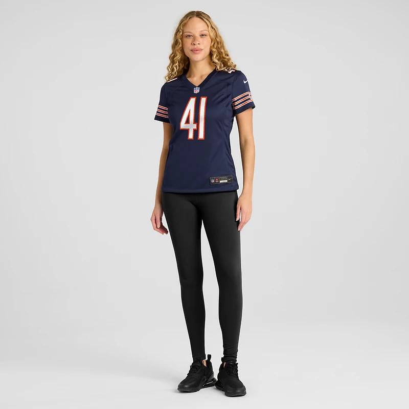 Maillot de joueur retraité Nike Brian Piccolo pour femme des Chicago Bears Game, bleu marine